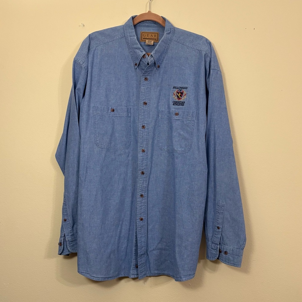 Gear for Sports fellowship of Christian athletes Button Down shirt XXL VTG